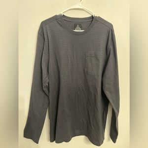 Prana Shirt‎ Men's Gray Striped Long Sleeve Shirt XL